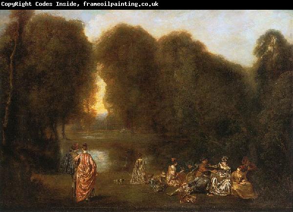 Jean-Antoine Watteau Gathering in the Park
